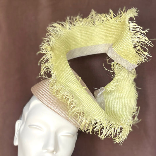 Handmade Dove grey and pastel green Fascinator