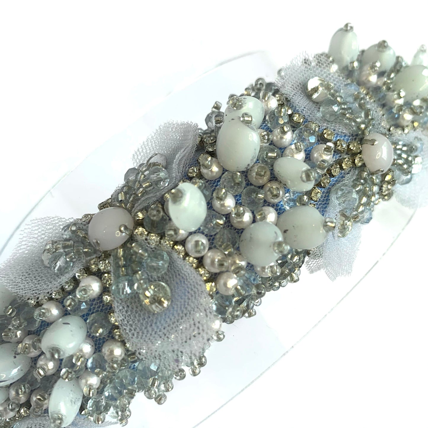 Hand made Crystal padded Headband. Bridal.