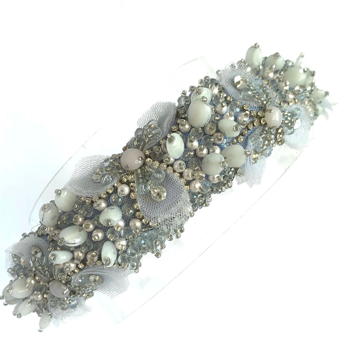 Hand made Crystal padded Headband. Bridal.