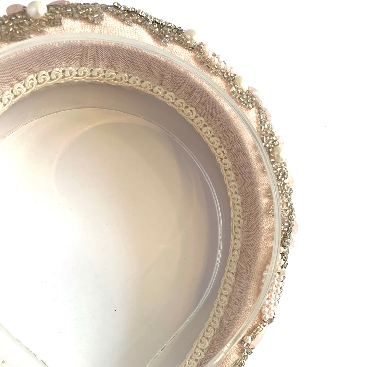 Handmade, hand beaded Crystal Headband. Bridal.