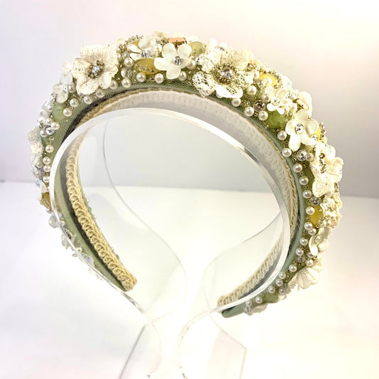 Handmade Crystal Headband. Bridal.