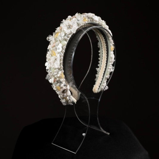 Handmade Crystal Headband. Bridal.