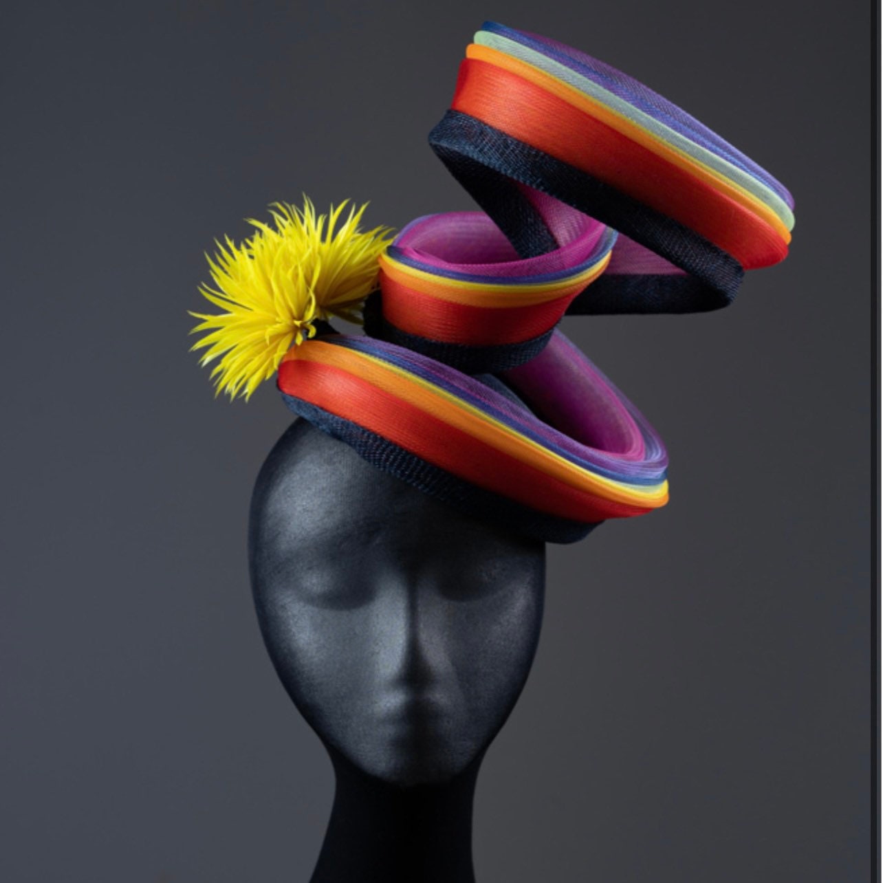 Rainbow Crinoline Coiling Fascinator