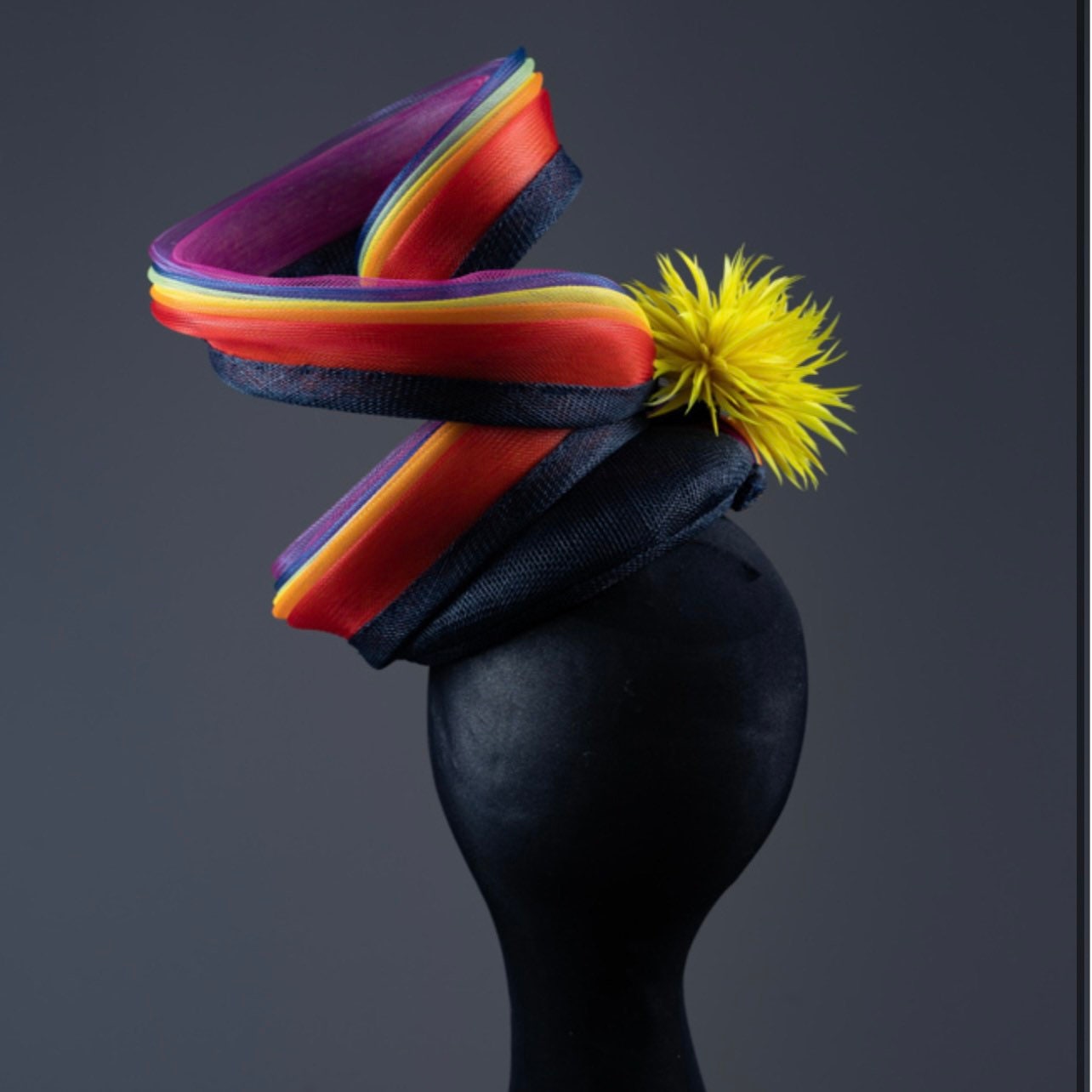 Rainbow Crinoline Coiling Fascinator