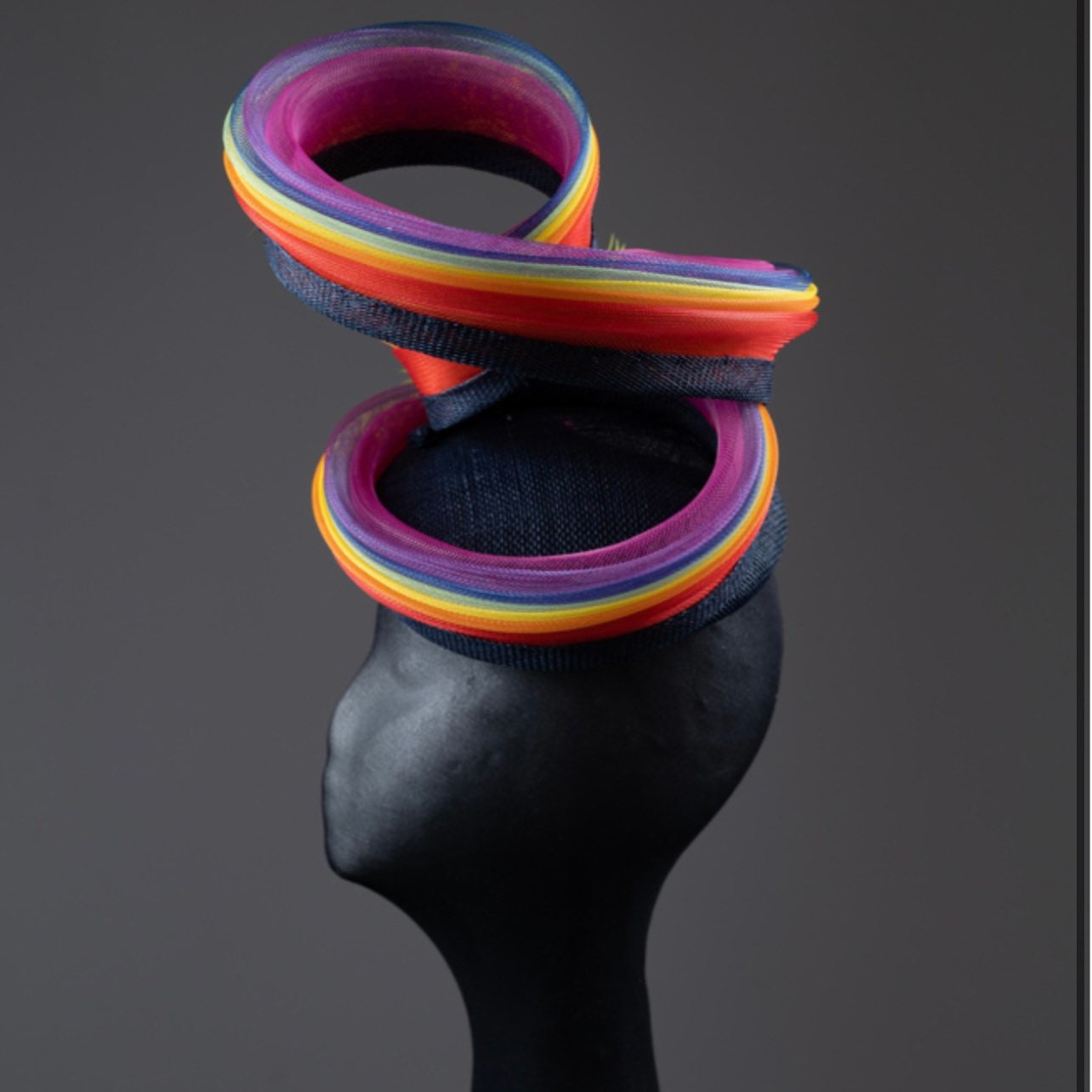 Rainbow Crinoline Coiling Fascinator