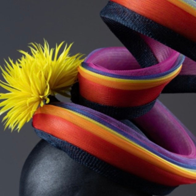 Rainbow Crinoline Coiling Fascinator