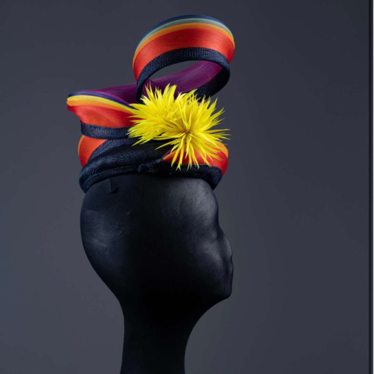 Rainbow Crinoline Coiling Fascinator
